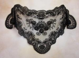 China Black Spanish style veils and mantilla Catholic chapel lace - Mid-size factory