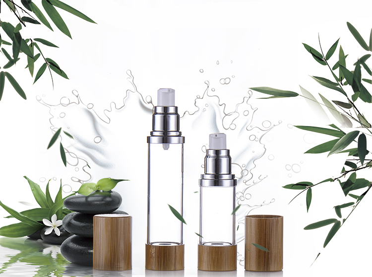 50ml Cream 28/400mm Airless Cosmetic Bottles 30ml 15ml 28/410mm Lotion Bamboo