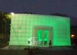 20x11m large cube inflatable wedding party tent with LED lights N movable doors