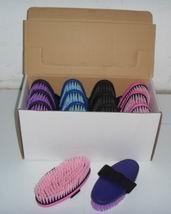 12 PCS Multi - Size Horse Grooming Brush Kit In Display Box Assorted Color For