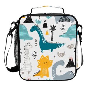 China Dinosaur PEVA Lining Insulated Lunch Cooler Bags For Kids factory