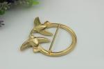 Fashion gold color 32 & 47 mm round shape double bird patter decorative metal