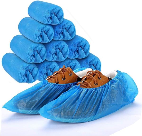 Waterproof Slip Resistant Durable CPE Plastic Disposable Shoe Boot Cover for