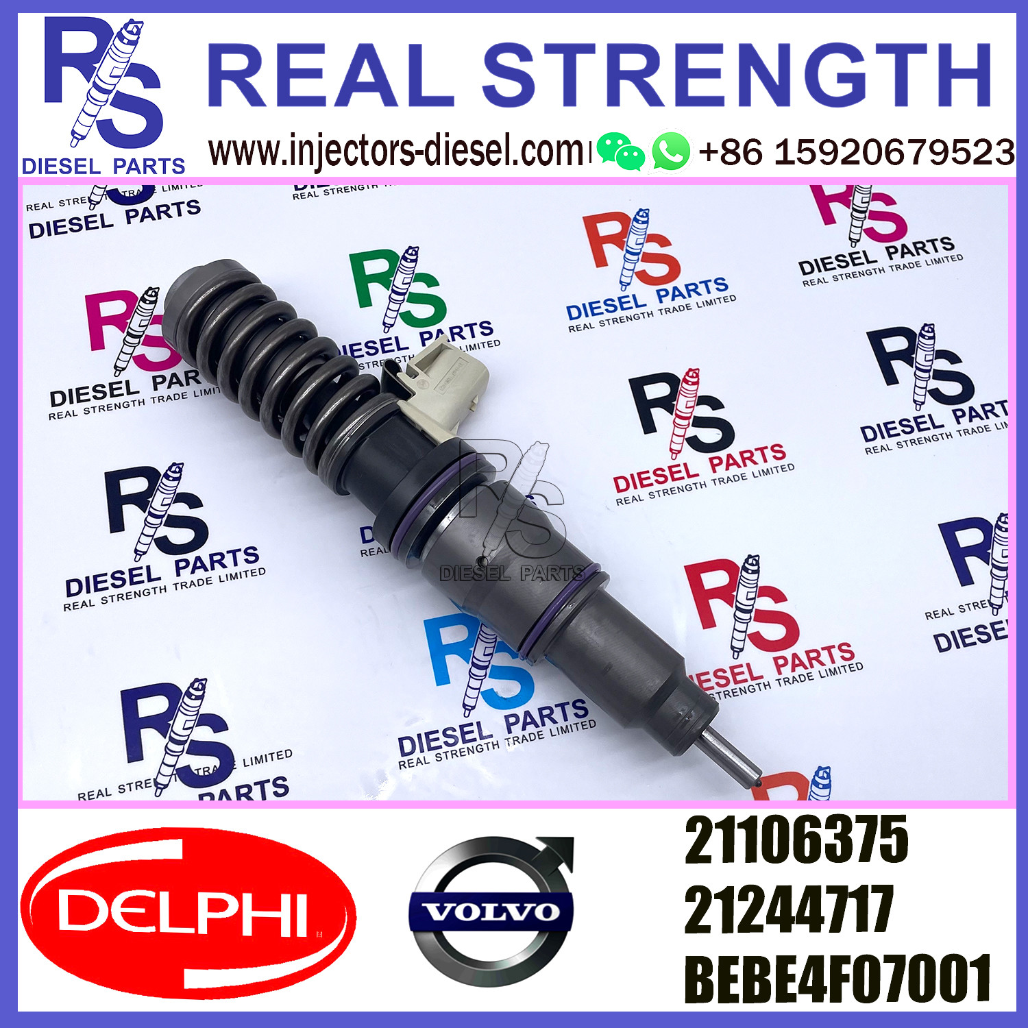 DELPHI 4pin 21106375 21244717 Diesel pump Injector V-O-L-V 21106375 21244717 BEBE4F07001 E3.3 for V-O-L-V MD13 US07