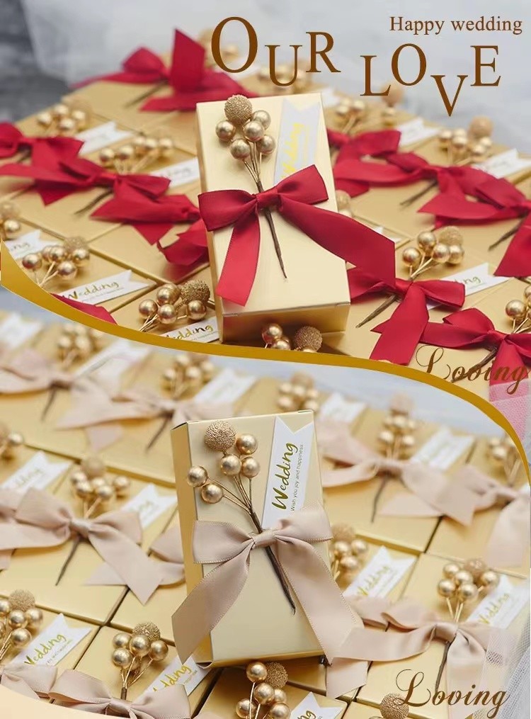 European Chocolate Packaging Paper Box 8.66*8.66*2.56In Waterproof Candy Favor Boxes