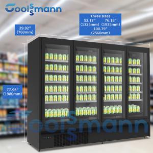 China Glass Door Beverage Display Fridge Plug In Automatic Defrosting Glass Door Cooler For Beverage factory