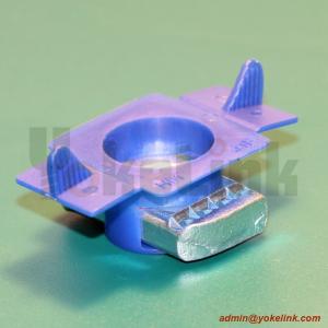 China Zinc plated steel struct nut with plastic wing for channel fitting on sale