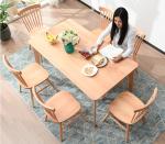 Modern Dining Room Solid Wood Table Rectangle Shaped Simple Design