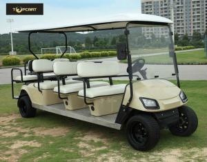 China Bronze Street Legal Electric 8 Passenger Golf Cart With Black Seats , Sharp Looking factory