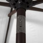 Waterproof AJUNION 9ft Outdoor Offset Umbrella for Cafe and Patio in Modern
