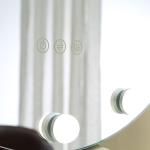 Silver Finishing Makeup Mirror With LED Light Luxury Gold Customizable