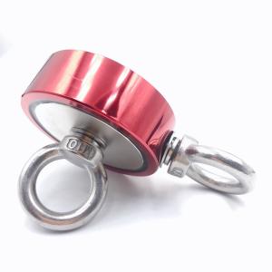 China 500LB Double Side Neodymium Pot Magnet With Heavy Duty Rope factory