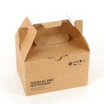 Hot Foil Stamping Kraft Paper Packaging Box For Food Takeaway
