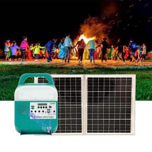 China Offgrid Solar Home Light System Portable 128WH Home Lighting Phone Charging factory