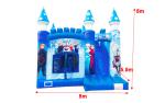 Inflatable Snow Ice Princess Bounce House With Slide For Childrens