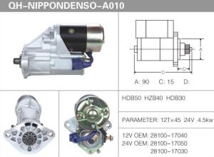 China HDB50 HZB40 HDB30 12T*45 24Volt Generator Starter Motor factory