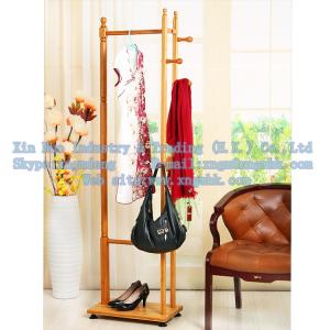 China Wooden coat rack, bamboo hangers, living room furniture factory