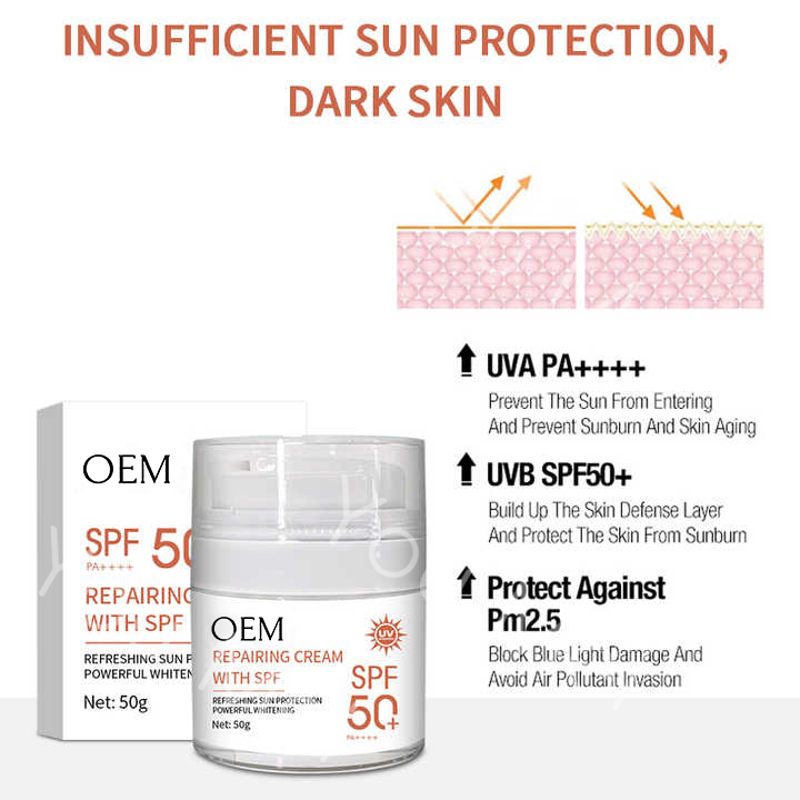 UV Protection Sun Cream SPF 50 Face Cream Daily Sunscreen Moisturizer ODM