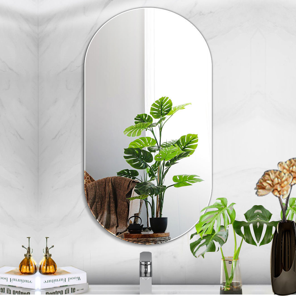 Large Simple Bathroom Mirror with Huge Unbreakable Sheet and Modern Design Wall Body