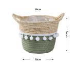 Handicraft Natural Seagrass Storage Basket With Handle ECO Friendly Kids Toy