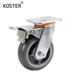 China 350kg Maximum Load TPR Casters for High Temperature Industrial Trolley Scaffold Wheels factory