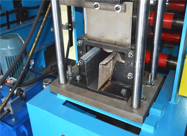 Hat Unistrut Channel Roll Forming Machine , Metal Forming Equipment Control