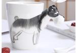 Handmade Artistic Siberian Husky 3D Ceramic Mugs
