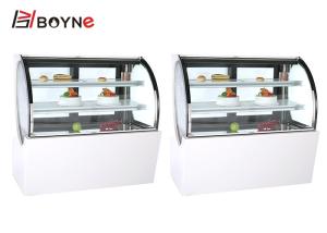China Arc Cake Cabinet with Three Layer Glass Door Marble Base for bakery factory