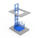 10m Two Post Cargo Lift Electric Hydraulic Warehouse Cargo Lift 500KG Load
