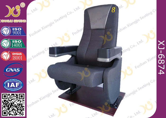 Fixed Seat Mold Foam Theatre Cinema Chairs With Tip Up Armrest For Music Hall