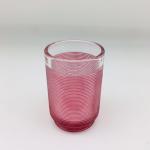 Modern Style Glass Bath Accessories Set For Bathroom Red Color round shape