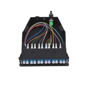 China OM3 MPO Patch Cord MTP LC 12 Fibers LGX Box Duplex Standard Connector factory