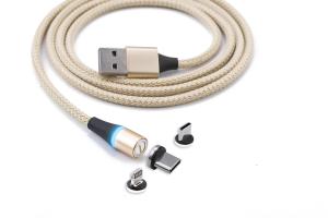 China Fast Charging Sync Magnetic Charging Cable , Magnetic Usb Data Cable 9V/25A factory