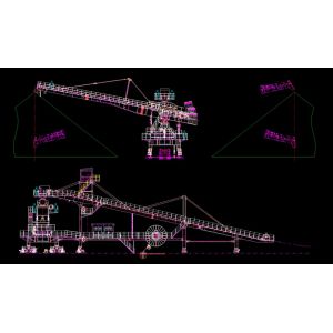 Heavy Duty Slewing Cantilever Stacker Used To Stack Coal In Stockyard