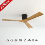 3 Blades Wooden Ceiling Fan With Remote Control Quiet Dc Motor High Speed