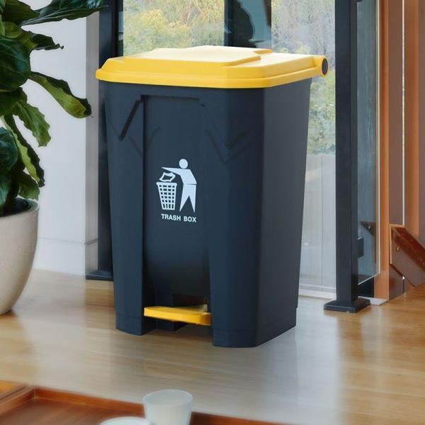 China 30L/50L/80L/100L Plastic Waste Bin Garbage Can Recycle Office Dustbin With Pedal factory