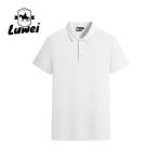 Embroidery Logo Mens Polo T Shirts Breasted Cardigan Lattice Polyester