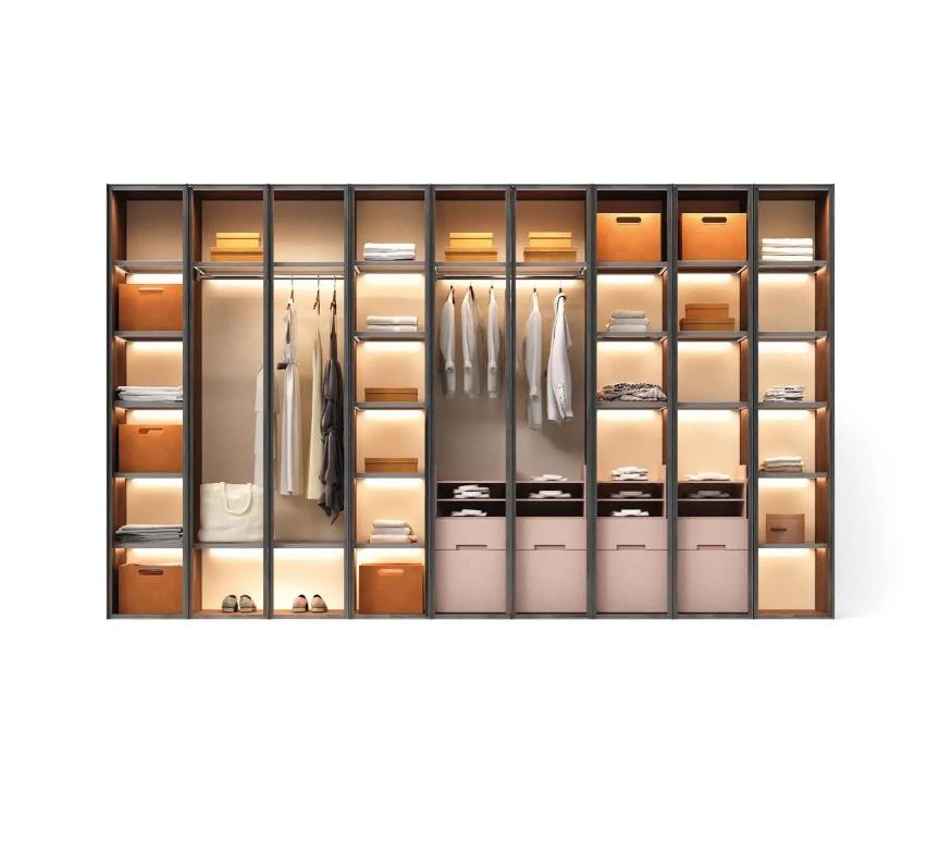 3M Sliding Glass Door Wardrobe Walk In Closet Grey Temepered Glass With Particle Board