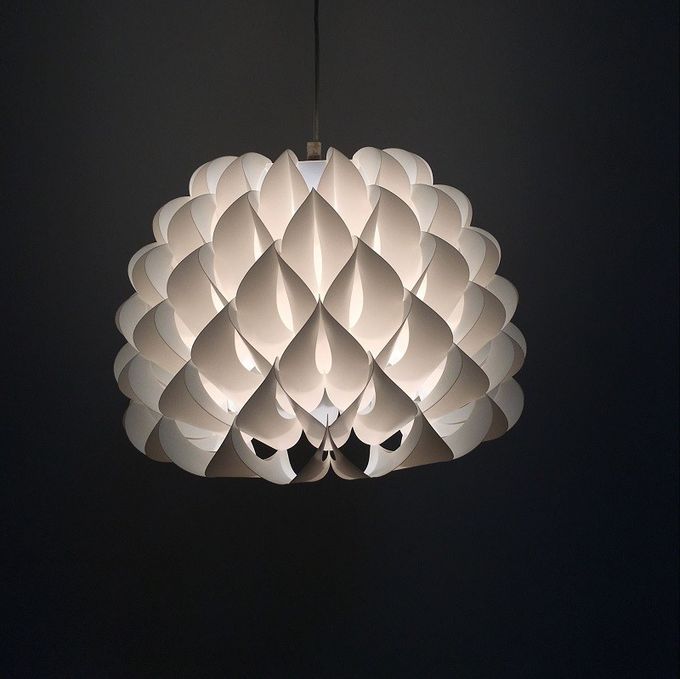 PVC Lotus Polypropylene Lampshade D400MM White Or Customized