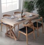 Solid Wood Customized Vintage Neoclassical Wooden Dining Table for Dining and
