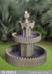 34 Inch Courtyard Three Tiered Water Fountain