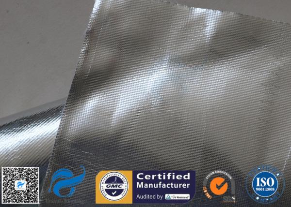 Heat Reflective 0.9mm Aluminium Foil Fiberglass Silver Coated Fabric Pipe