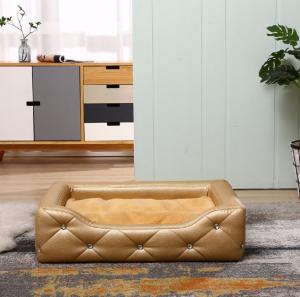 China Large Leather Cat Bed Dogs Indoor Raised Lounge Chairs Couches factory