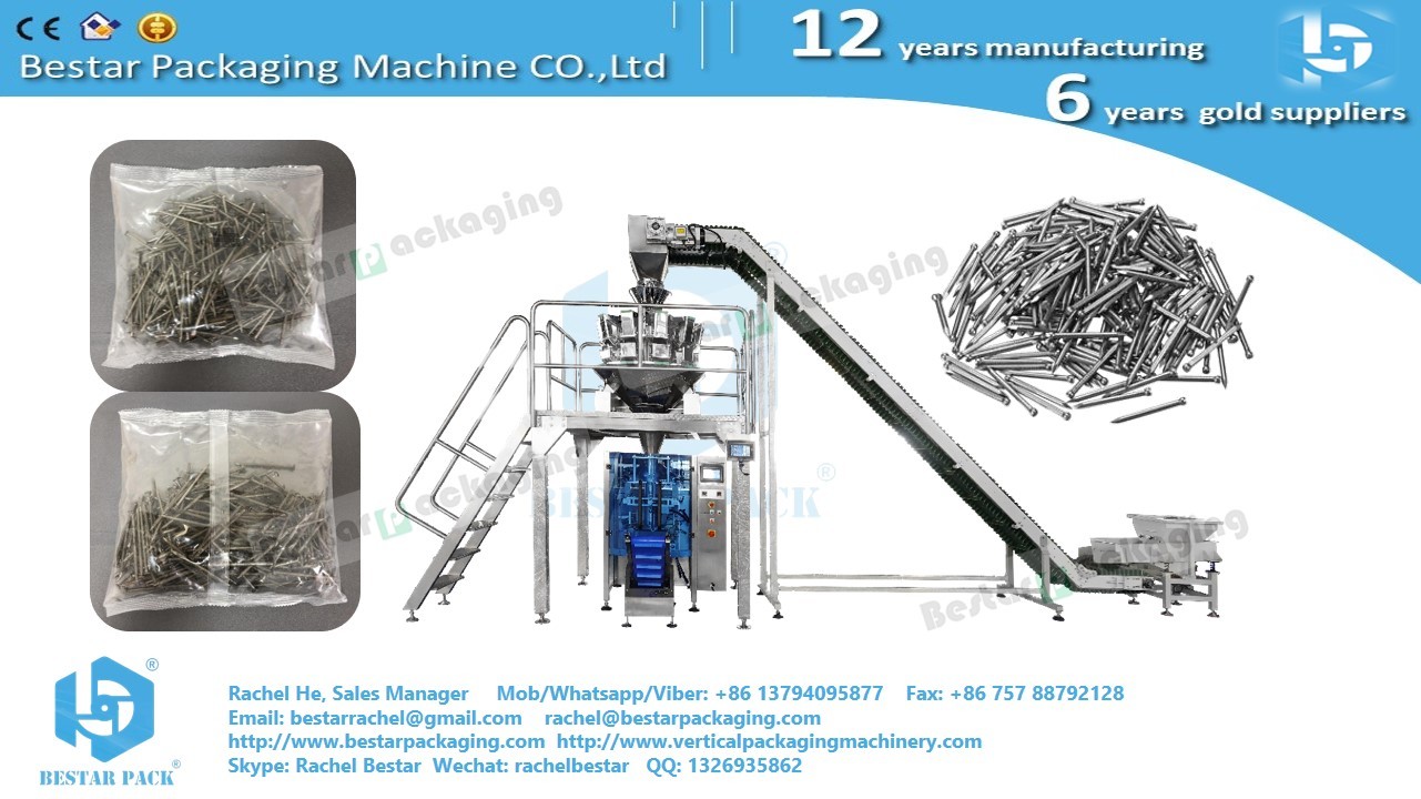 Iron nail 60mm length automatic weighing and packaging machine BSTV-450AZ