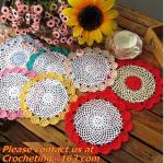 Handmade Crochet woven mat Cotton Lace Table Placemats Doilies handmade cup mat