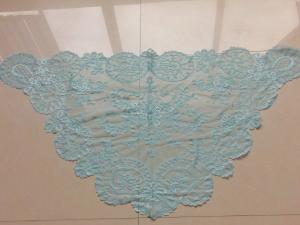China elegant embroidered Barcelona veil Authentic Spanish Medallion Mantillas with Baby blue color factory