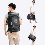 Black PU Waterproof Climbing Backpack Water Resistant Hiking Backpack OEM/ODM