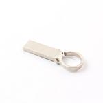 Custom Logo Silver Matt Metal USB Flash Drive 2.0 64GB 128GB 20MB/S With Keyring