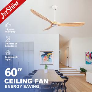 China 60 In 3 Blade Wood Ceiling Fan DC Motor In Commercial Modern Home factory