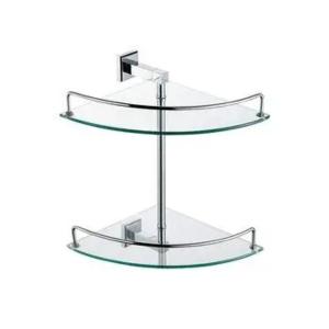 China Stainless Steel 3 Tier Glass Shelf CCC Wall Mounted Glass Shelf factory